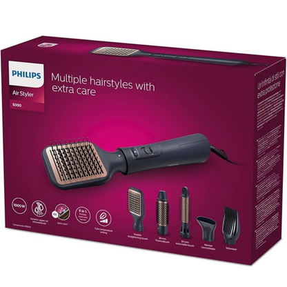 Philips 5000 Series Air Styler BHA530/03 – Wet‑to‑Dry Multi‑Styling Tool (Black)