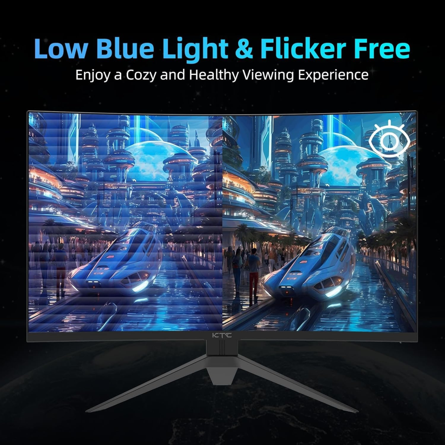 KTC 27" Curved WQHD Gaming Monitor – 180Hz, FreeSync Premium, 1500R, HDR