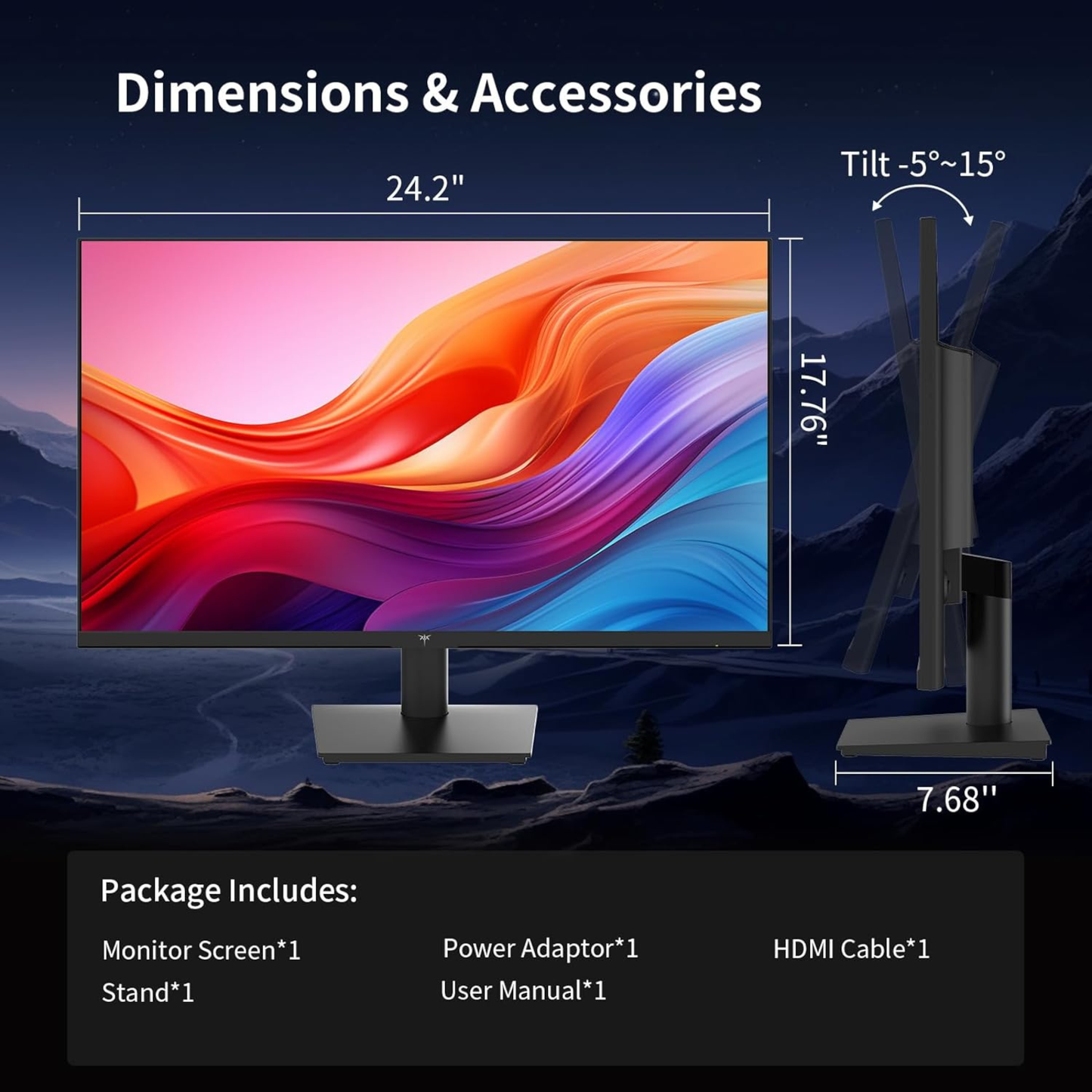 KTC 27" QHD IPS Monitor – 2560×1440, 100Hz, FreeSync & G‑SYNC Support, Anti‑Blue Light