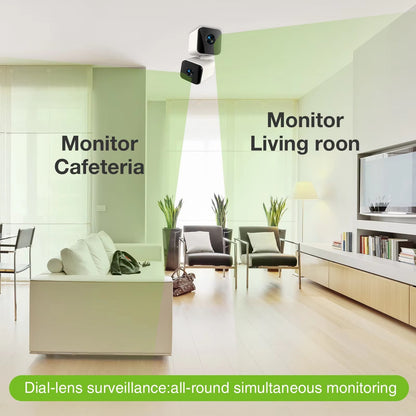 4K 8MP Tuya Dual Lens WiFi PTZ Camera with AI Tracking & PIR Human Detection - Zeal Cart