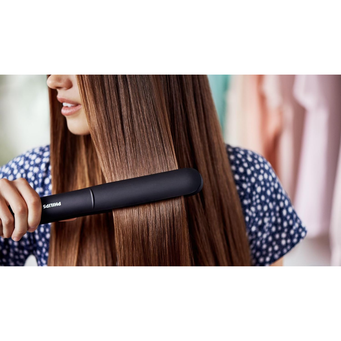 Philips StraightCare Essential ThermoProtect Hair Straightener BHS378/03 – Black