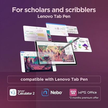 Lenovo Tab M11 11" 4G LTE Tablet – 4GB RAM, 128GB Storage, Luna Grey with Folio Case & Pen