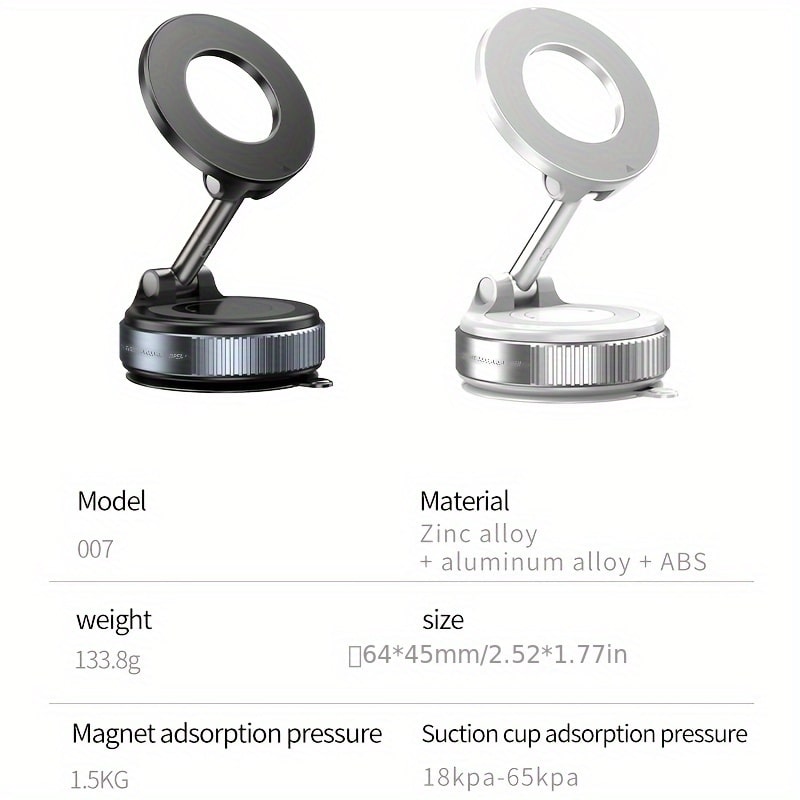 K007 Magnetic Car Phone Holder – 360° Adjustable, Foldable, Waterproof Alloy - Zeal Cart
