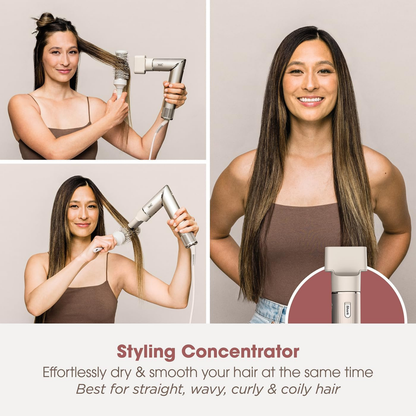Shark FlexStyle 5-in-1 Air Styler & Hair Dryer – Auto-Wrap Curlers, Brushes & Accessories (Champagne)