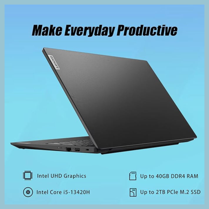 Lenovo V15 Gen 4 Business Laptop – 15.6" FHD, Intel Core i5-13420H, 16GB RAM, 1TB SSD, Windows 11 Pro, Black