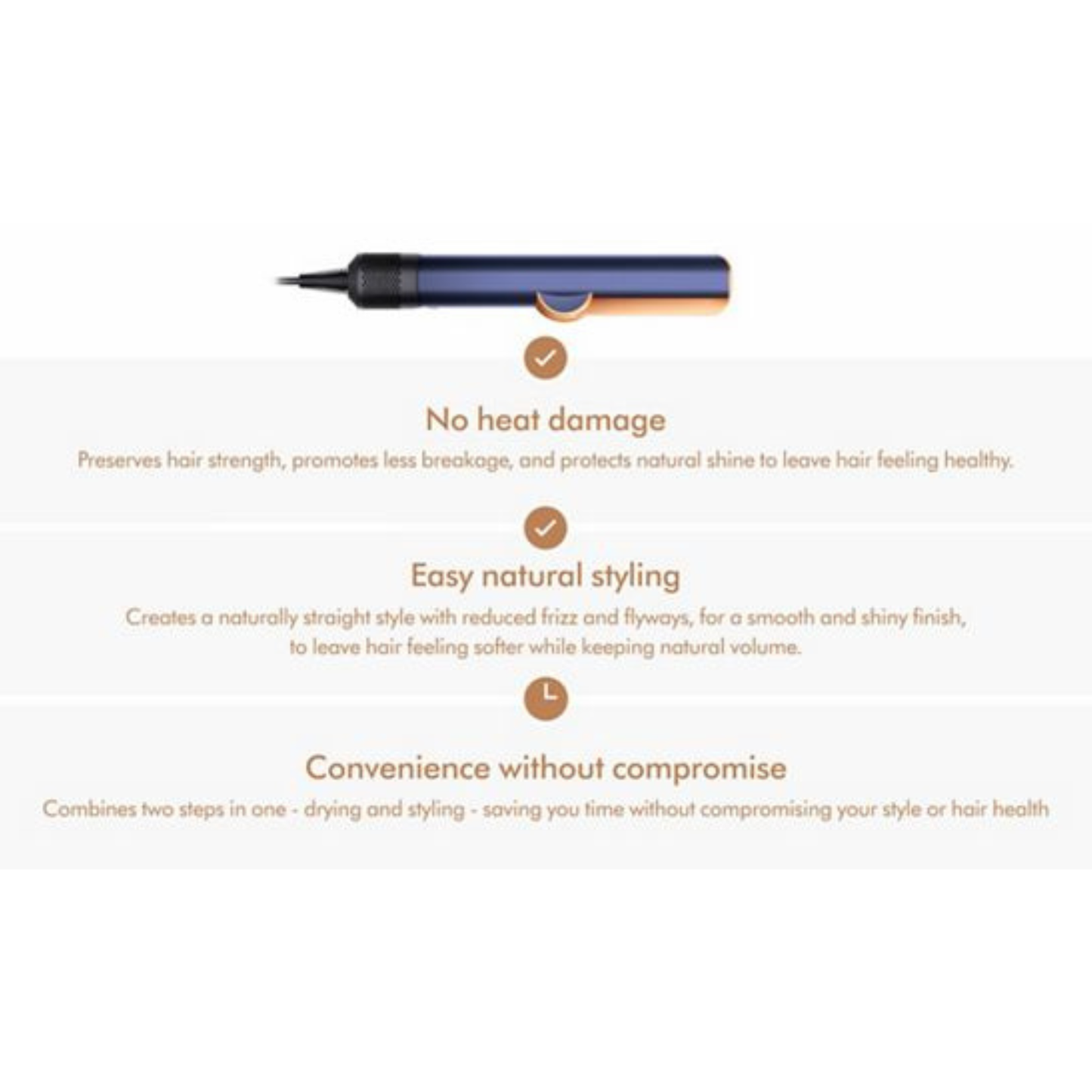 Dyson Airstrait Hair Straightener – Prussian Blue (International Version)