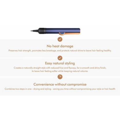 Dyson Airstrait Hair Straightener – Prussian Blue (International Version)