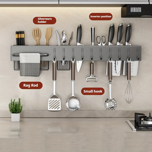 Wall-Mounted Kitchen Rack – Cutlery, Knife & Utensil Organizer - Zeal Cart
