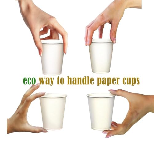 Lakesstory 8 Oz White Paper Cups for Coffee, Tea & Water – Pack of 50 – Disposable & Eco-Friendly