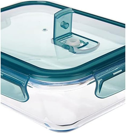 Royalford 2-Piece Glass Airtight Food Storage Set with Lids – 1040ml & 370ml – Freezer & Dishwasher Safe