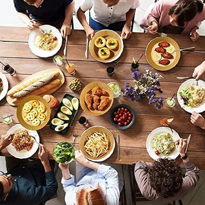 SKY-TOUCH 100pcs Air Fryer Paper Liners – Non-Stick, 16cm, Brown