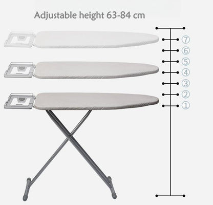 SKY-TOUCH Folding Ironing Board 110x33cm – Adjustable Height, Jumbo Iron Rest, Heavy Metal Frame – Grey