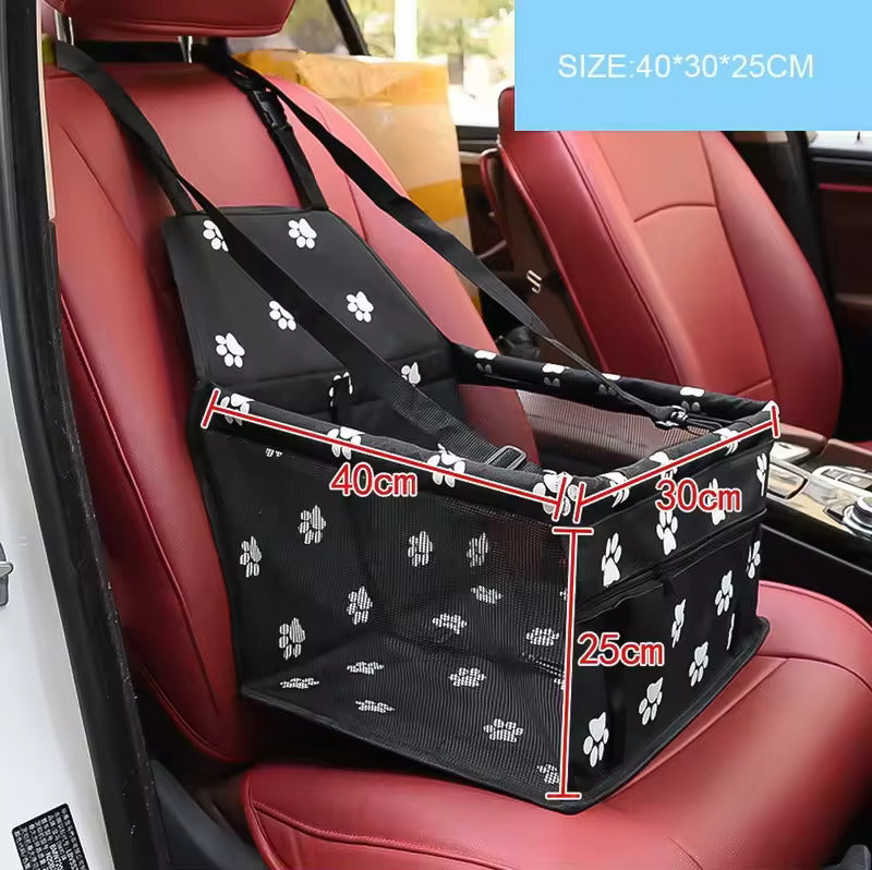 Pet Dog Car Carrier Seat Bag – Waterproof, Folding Hammock for Small Pets - Zeal Cart