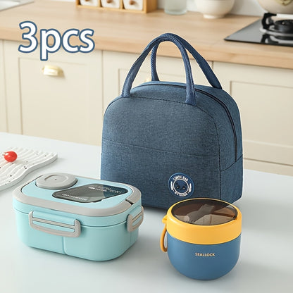 3-Piece Portable Lunch Set – Large-Capacity Bag, Box & Cup