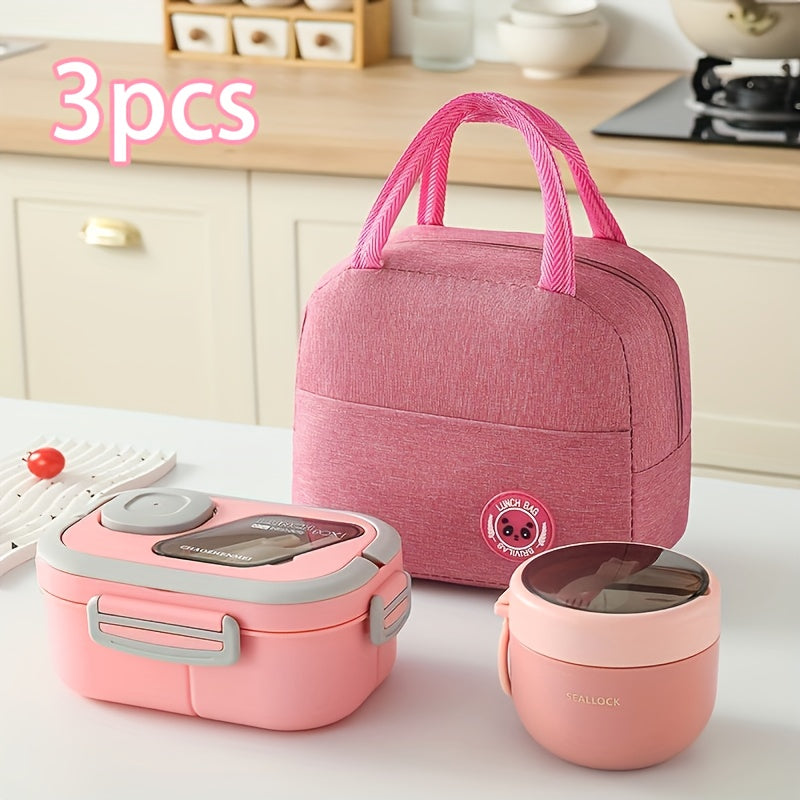 3-Piece Portable Lunch Set – Large-Capacity Bag, Box & Cup