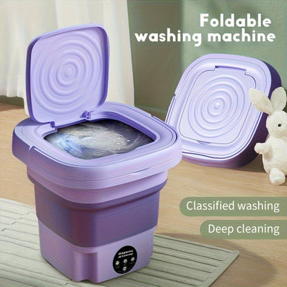 8L Portable Mini Washing Machine – Compact, Plug-Powered Washer for Small Loads – Energy Efficient & Space Saving