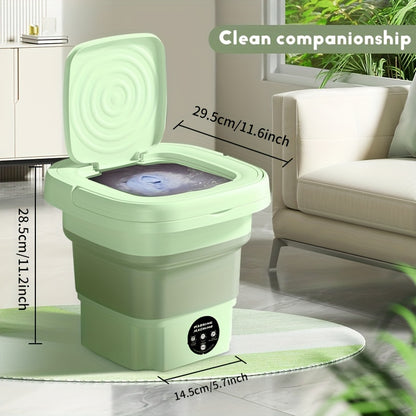 8L Portable Mini Washing Machine – Compact, Plug-Powered Washer for Small Loads – Energy Efficient & Space Saving