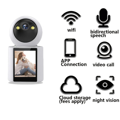 Home Pet Camera with Screen – Two-Way Audio & Night Vision