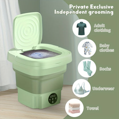 8L Portable Mini Washing Machine – Compact, Plug-Powered Washer for Small Loads – Energy Efficient & Space Saving
