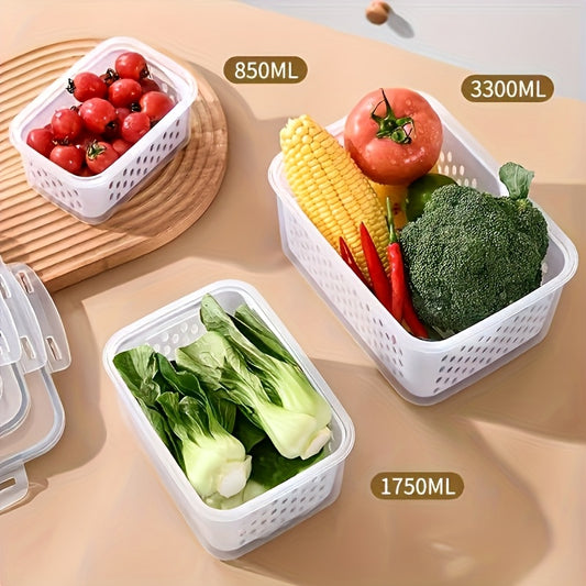 9-Piece Fridge Organizer Set with Lids – Stackable & Versatile