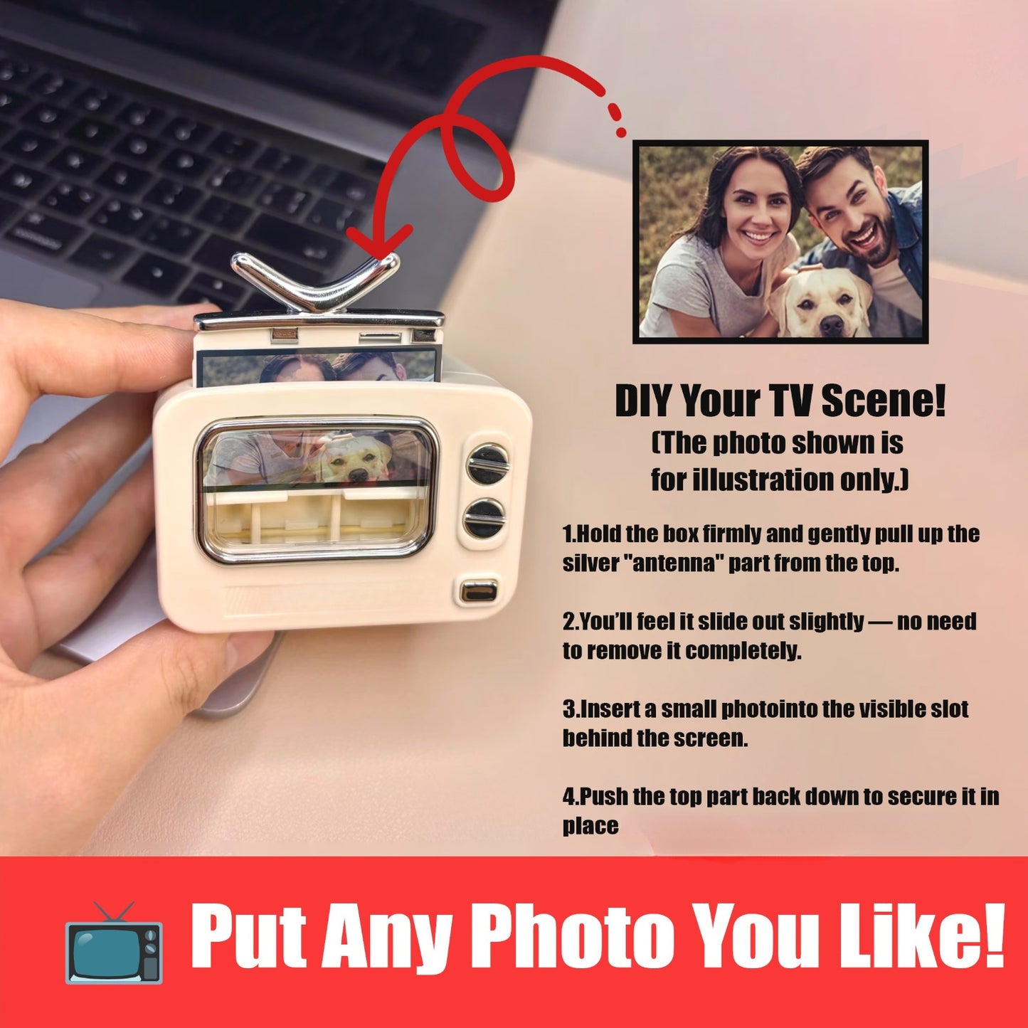 Retro TV Toothpick Holder – Pop-Up Automatic Dispenser, Multi-Color Plastic – Fun Dining & Party Table Decor