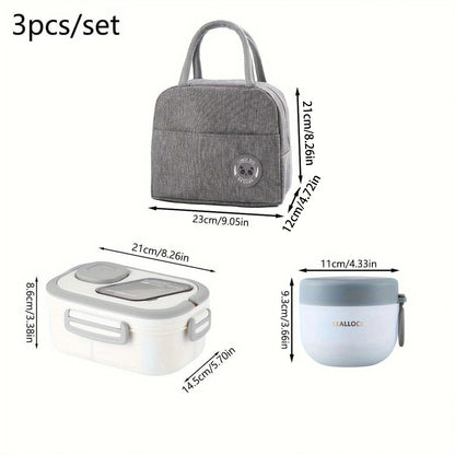 3-Piece Portable Lunch Set – Large-Capacity Bag, Box & Cup
