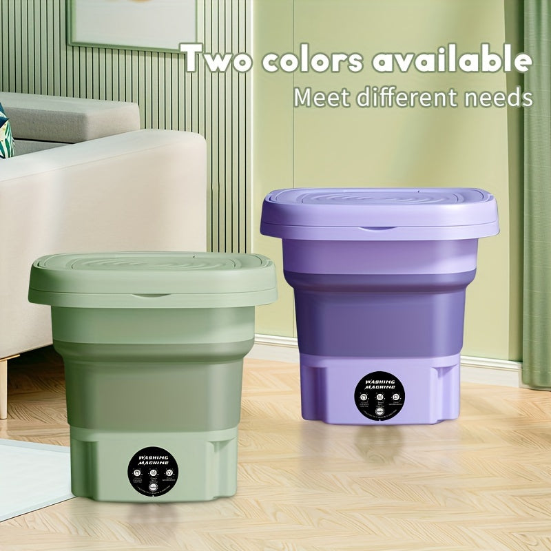 8L Portable Mini Washing Machine – Compact, Plug-Powered Washer for Small Loads – Energy Efficient & Space Saving