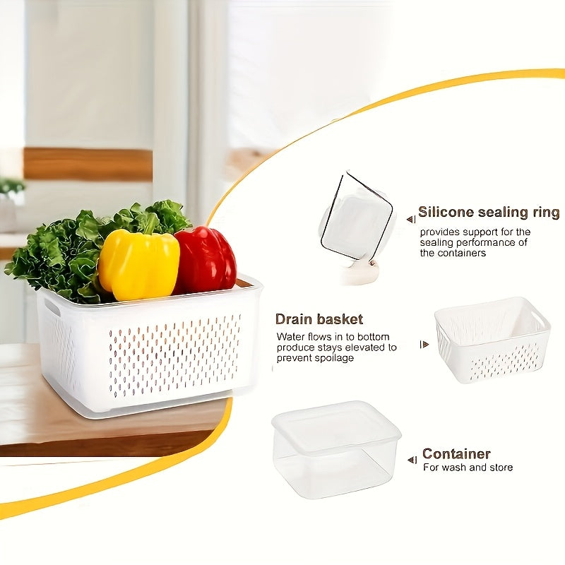 9-Piece Fridge Organizer Set with Lids – Stackable & Versatile