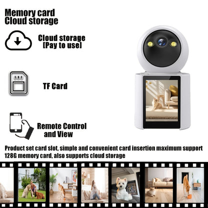 Home Pet Camera with Screen – Two-Way Audio & Night Vision