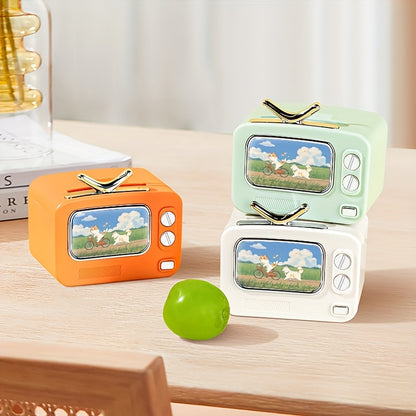 Retro TV Toothpick Holder – Pop-Up Automatic Dispenser, Multi-Color Plastic – Fun Dining & Party Table Decor