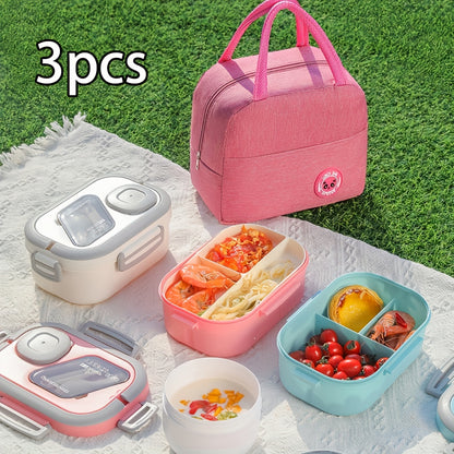 3-Piece Portable Lunch Set – Large-Capacity Bag, Box & Cup