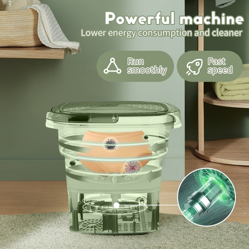 8L Portable Mini Washing Machine – Compact, Plug-Powered Washer for Small Loads – Energy Efficient & Space Saving
