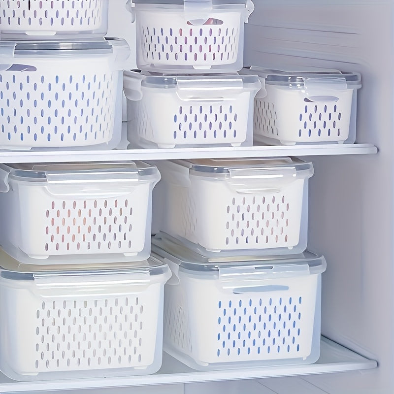 9-Piece Fridge Organizer Set with Lids – Stackable & Versatile