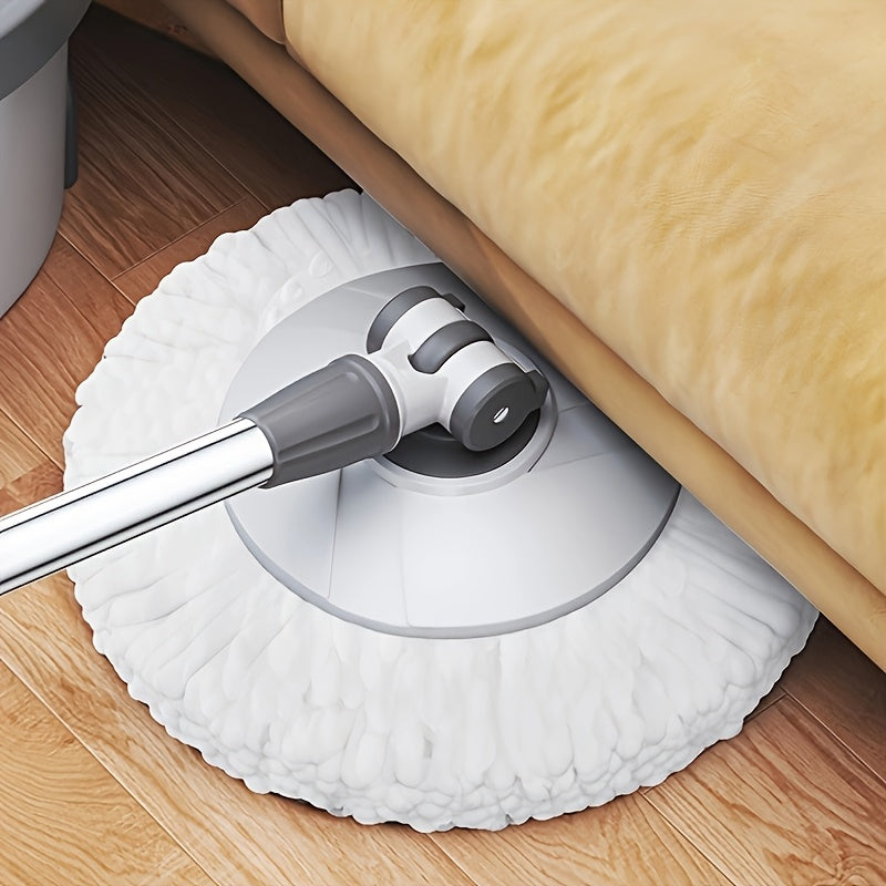 360° Rotating Mop & Bucket Set – Stainless Steel Handle with 5 Microfiber Heads – Floor Cleaning System for Home, Bathroom & School Use