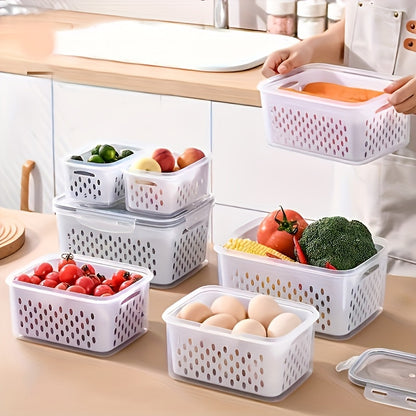9-Piece Fridge Organizer Set with Lids – Stackable & Versatile