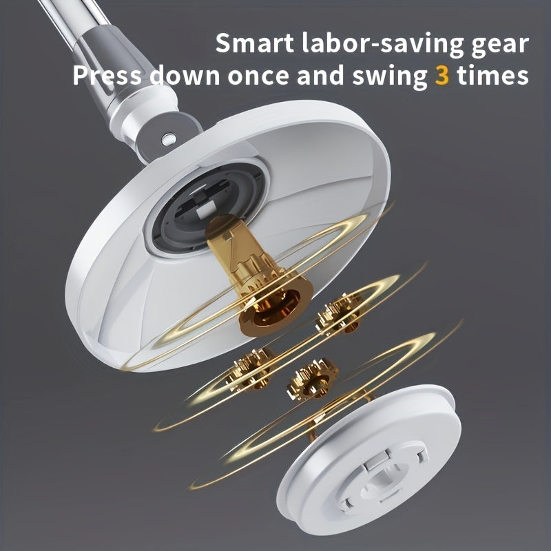 360° Rotating Mop & Bucket Set – Stainless Steel Handle with 5 Microfiber Heads – Floor Cleaning System for Home, Bathroom & School Use