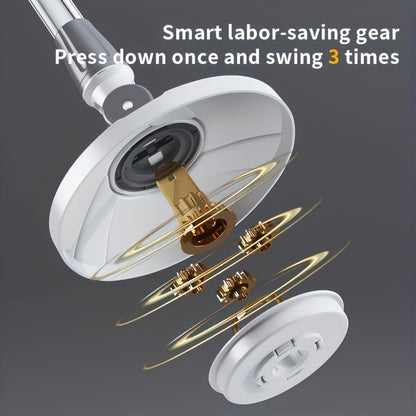 360° Rotating Mop & Bucket Set – Stainless Steel Handle with 5 Microfiber Heads – Floor Cleaning System for Home, Bathroom & School Use