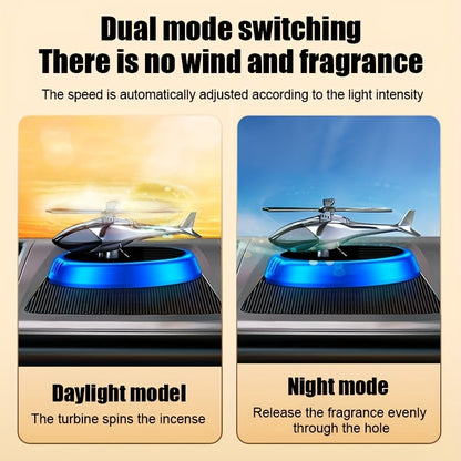 Solar-Powered Rotating Helicopter Car Freshener – Aroma Diffuser for Long-Lasting Fragrance & Odor Removal - Zeal Cart