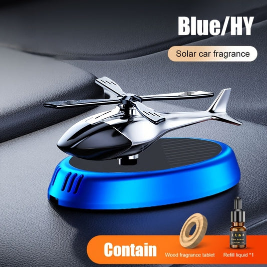 Solar-Powered Rotating Helicopter Car Freshener – Aroma Diffuser for Long-Lasting Fragrance & Odor Removal - Zeal Cart