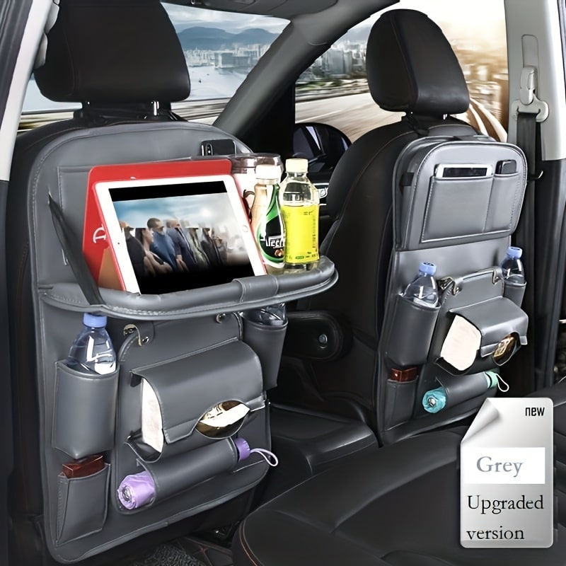 Ultimate Car Trunk & Seat Back Organizer – Hanging Storage with Dining Tray & Trash Holder - Zeal Cart
