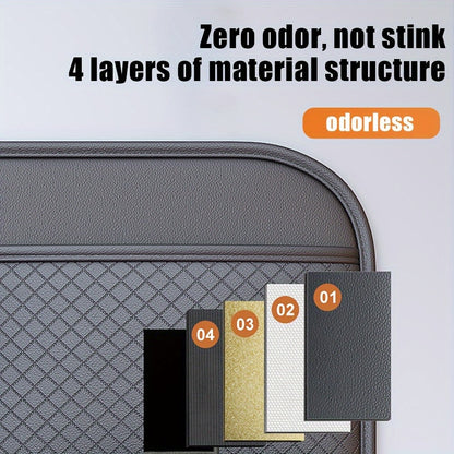 Black Leather Car Seat Back Organizer – Multi-Compartment Storage for Accessories - Zeal Cart