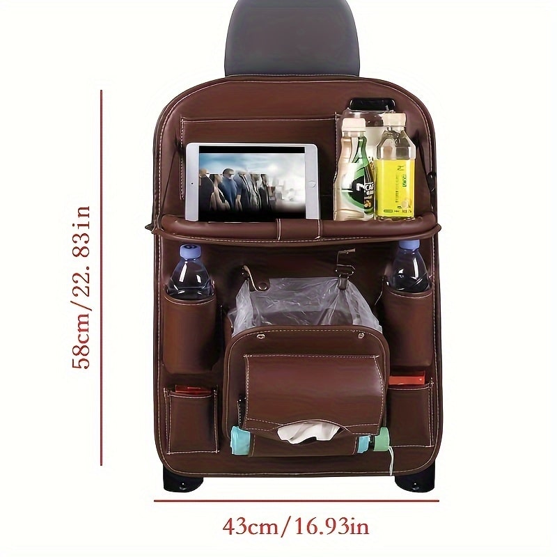 Ultimate Car Trunk & Seat Back Organizer – Hanging Storage with Dining Tray & Trash Holder - Zeal Cart