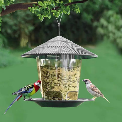 Garden Gazebo Hanging Bird Feeder – Outdoor Pet Bird Feeding House - Zeal Cart