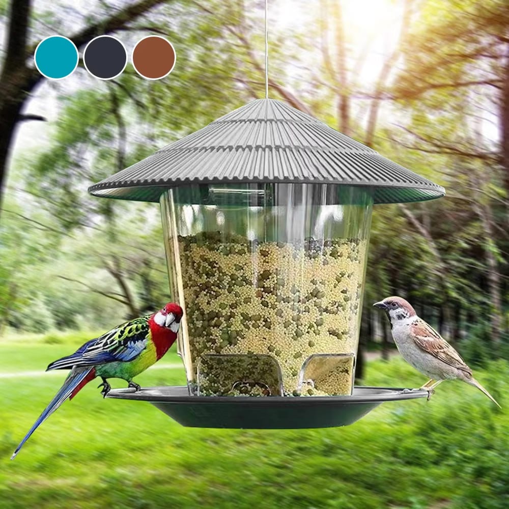 Garden Gazebo Hanging Bird Feeder – Outdoor Pet Bird Feeding House - Zeal Cart