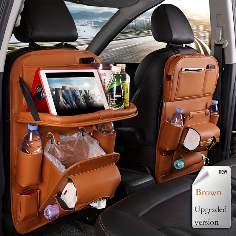 Ultimate Car Trunk & Seat Back Organizer – Hanging Storage with Dining Tray & Trash Holder - Zeal Cart