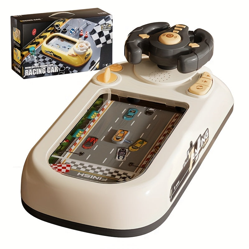Kids Racing Game Console with Steering Wheel – Realistic Driving Toy, USB Powered, Traffic Education Game - Zeal Cart