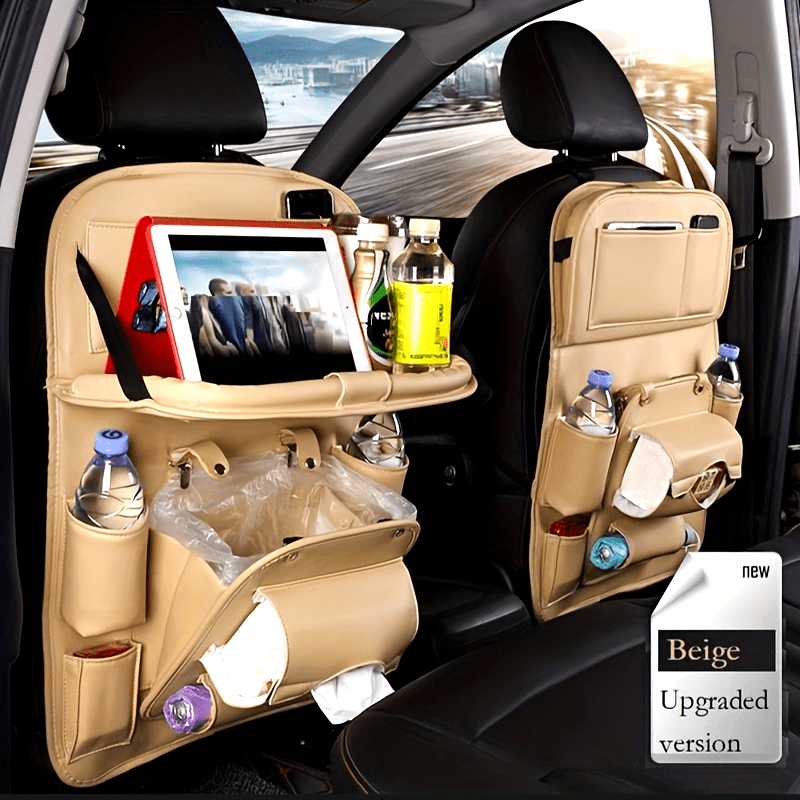 Ultimate Car Trunk & Seat Back Organizer – Hanging Storage with Dining Tray & Trash Holder - Zeal Cart