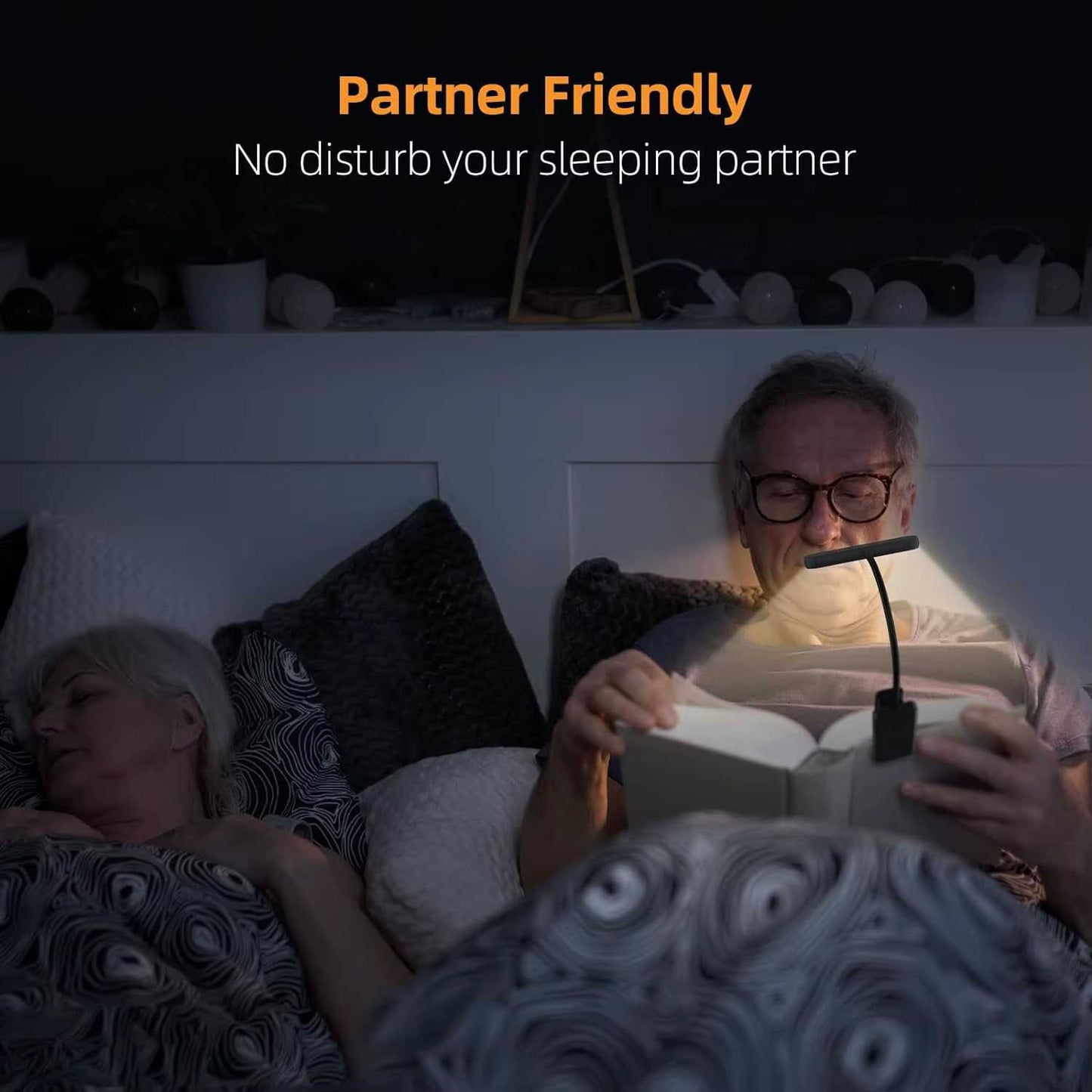USB Rechargeable Book Light – 14 LEDs Clip-On Reading Lamp with Adjustable Brightness - Zeal Cart