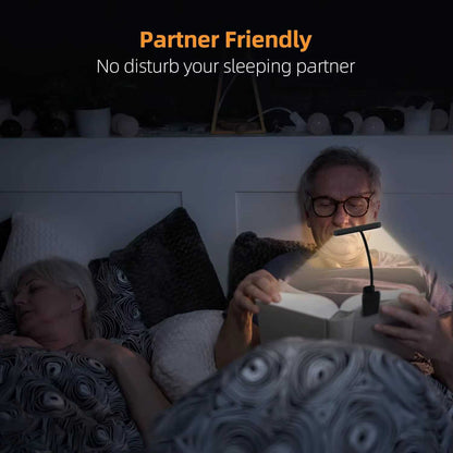USB Rechargeable Book Light – 14 LEDs Clip-On Reading Lamp with Adjustable Brightness - Zeal Cart