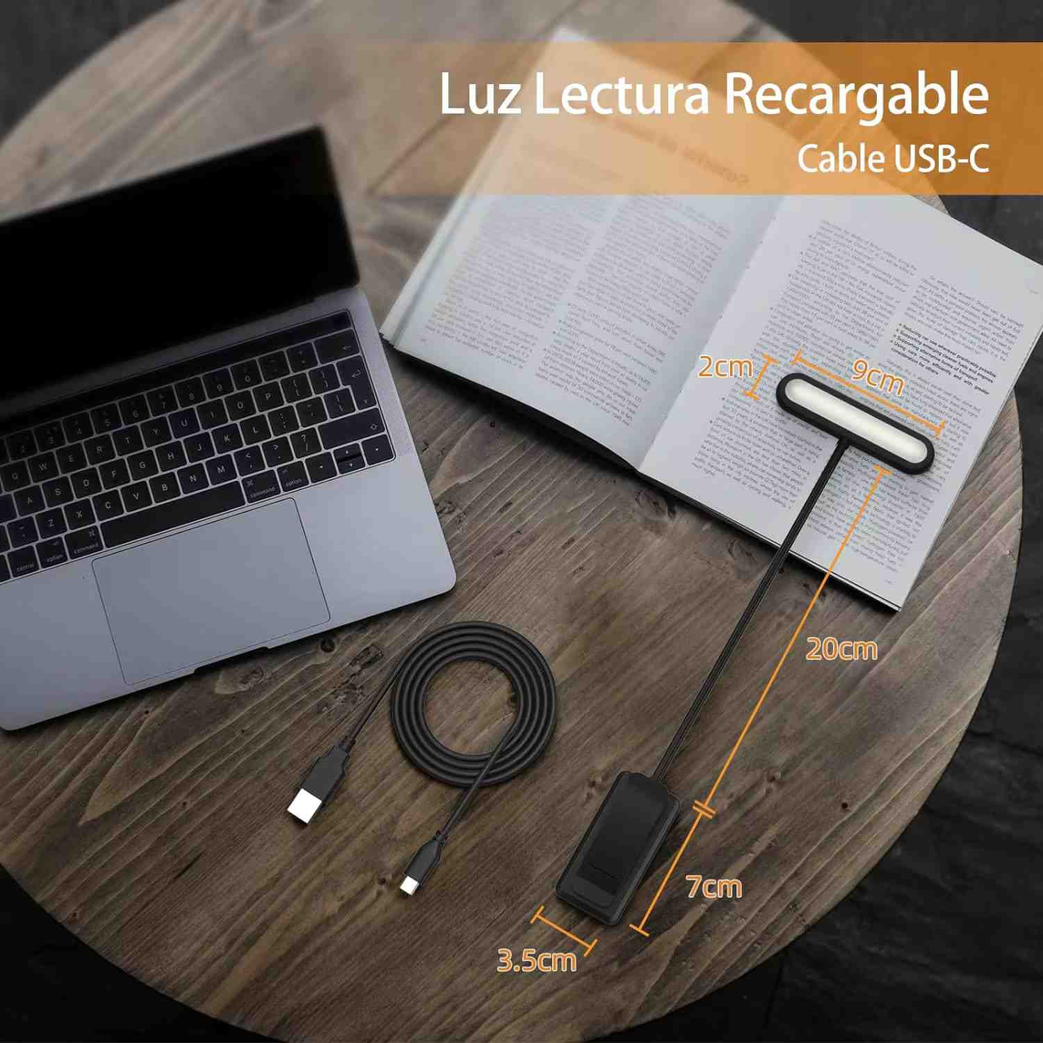 USB Rechargeable Book Light – 14 LEDs Clip-On Reading Lamp with Adjustable Brightness - Zeal Cart